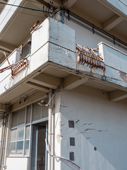 東日本大震災の被災地、荒浜地区に残っている荒浜小学校。