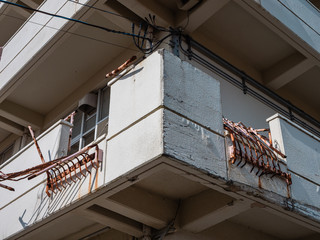 東日本大震災の被災地、荒浜地区に残っている荒浜小学校。