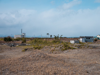東日本大震災の被災地、荒浜地区。