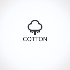 Cotton set. Collection cotton icons. Vector