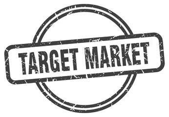 target market stamp. target market round vintage grunge sign. target market