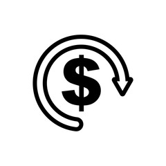Money Exchange Convert Icon Vector Design Template