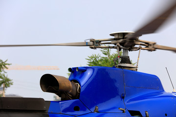 Helicopter Propeller and Exhaust Pipe