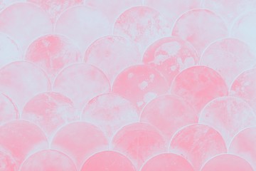 Fish scales japanese pattern. Pink watercolor gradient abstract background © kvitkanastroyu
