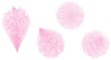 Set of vector 3d objects, fluffy elements - 321855646