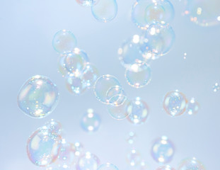 Beautiful soap bubbles float background, sweet valentine background