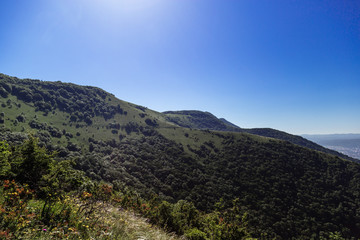 Fototapeta premium Markhotsky ridge in spring, Gelendzhik
