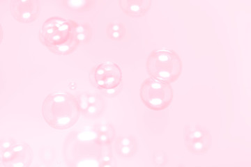 Pink soap bubbles sweet valentine's day background