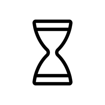 hourglass icon vector. Thin line sign. Isolated contour symbol illustration