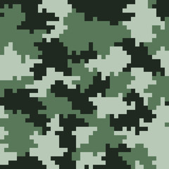 Seamless camouflage texture. Khaki hunting or military camouflage.