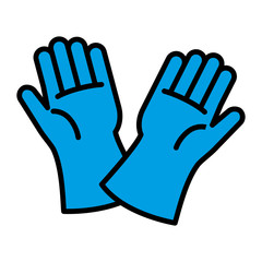 Safety gloves icon vector