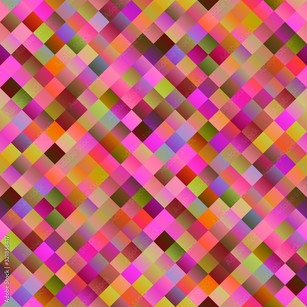 Poster seamless geometrical square pattern background - colorful vector graphic design from diagonal square