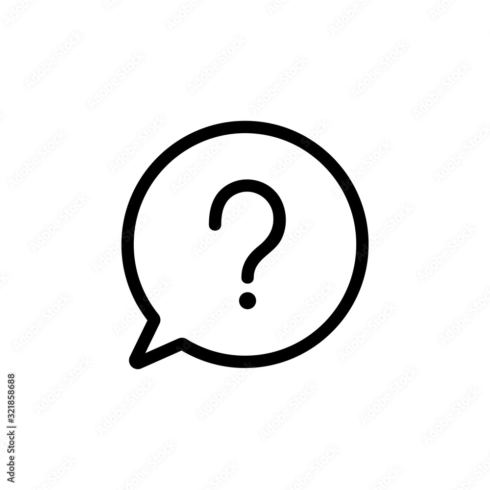Poster questions and answers icon vector. thin line sign. isolated contour symbol illustration