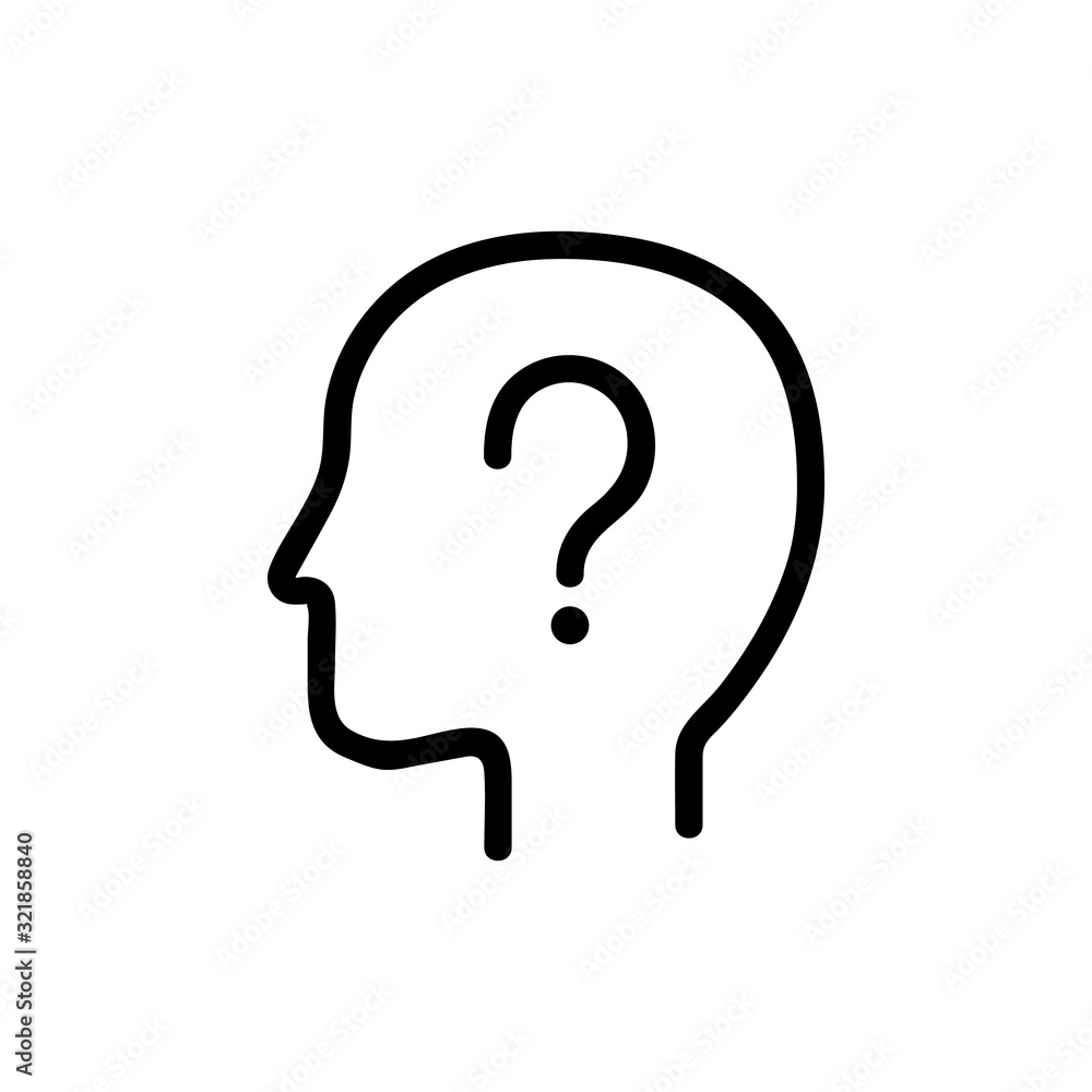 Aufkleber questions and answers icon vector. thin line sign. isolated contour symbol illustration