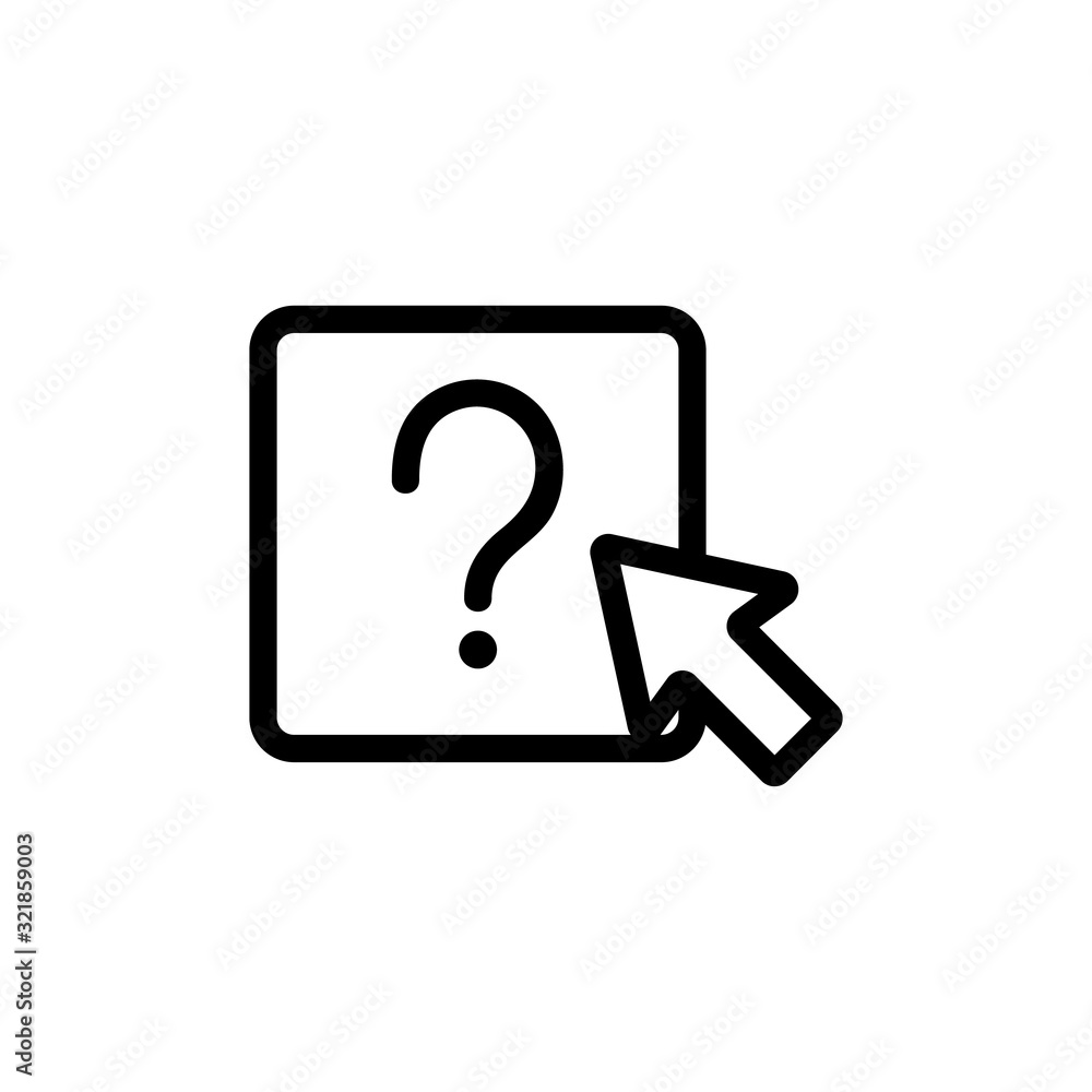 Aufkleber questions and answers icon vector. thin line sign. isolated contour symbol illustration
