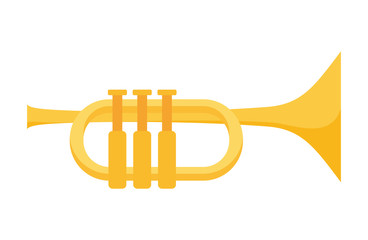 Isolated trumpet instrument vector design - obrazy, fototapety, plakaty