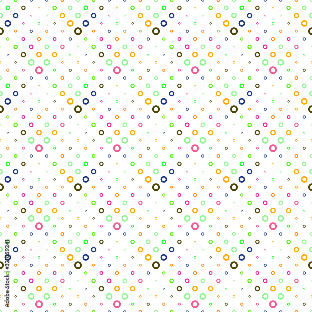 Poster seamless circle pattern background design - abstract colorful vector graphic from rings