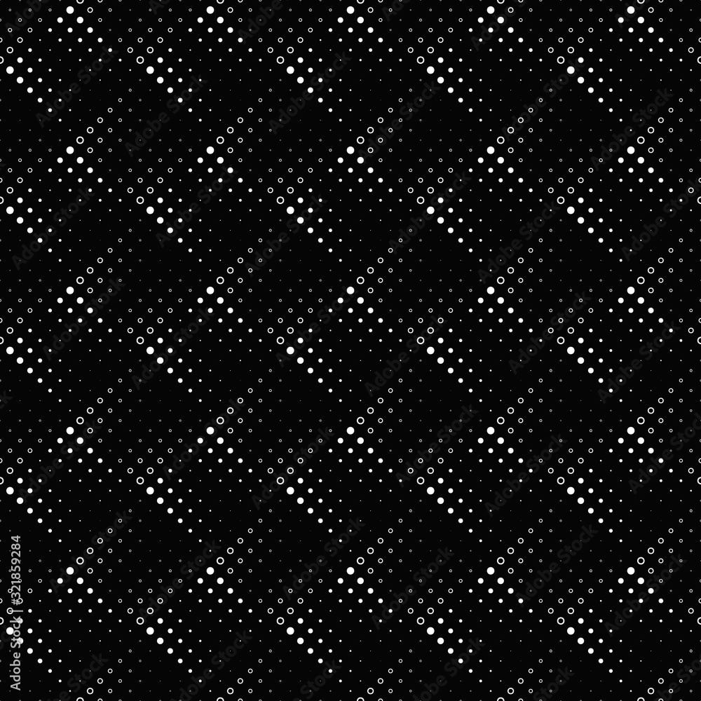 Poster black and white circle pattern background - monochrome abstract vector design