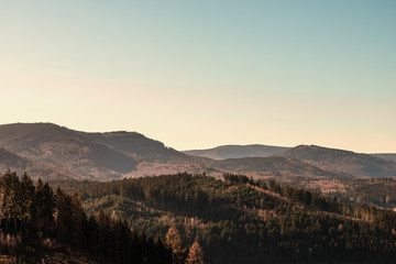 Fototapeta premium sunset in the mountains