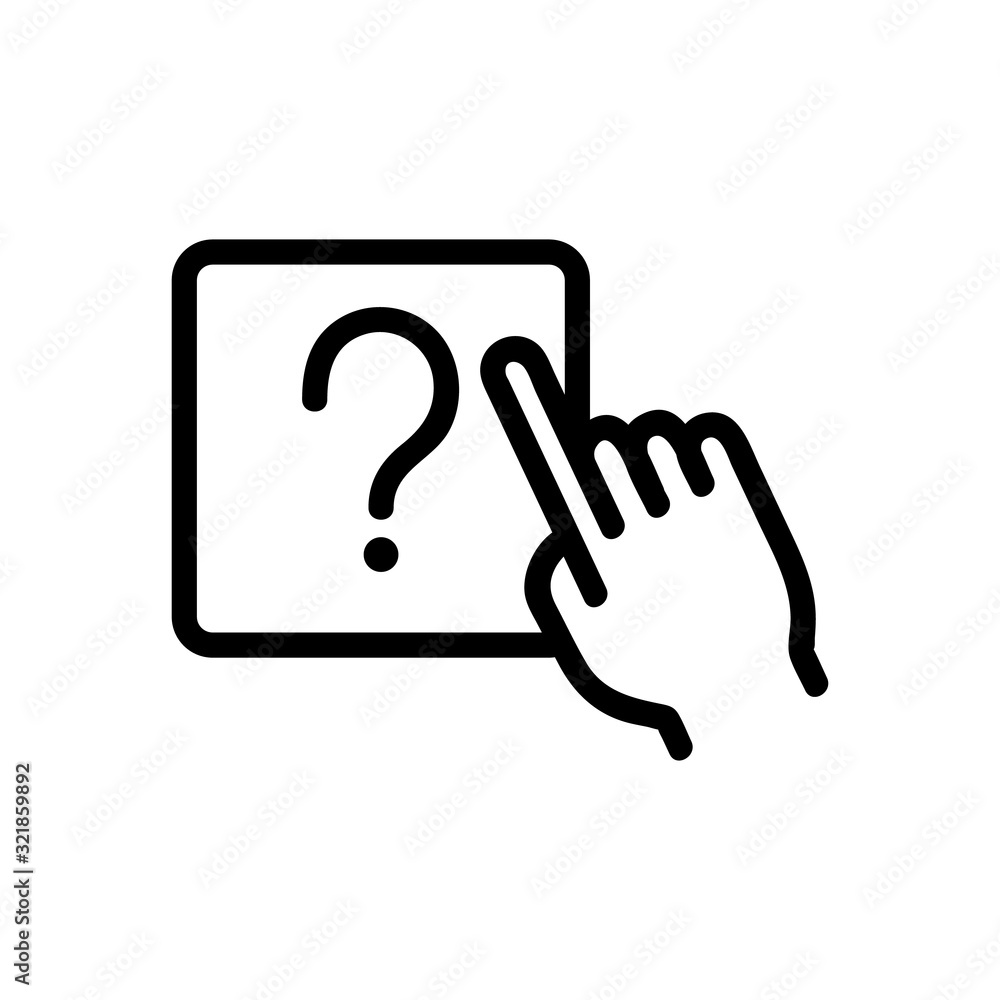 Poster questions and answers icon vector. thin line sign. isolated contour symbol illustration
