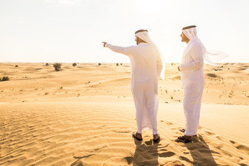 Arabic men in the desert