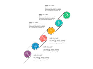 Business infographics. Chart of choice with steps, options. Vector diagram.