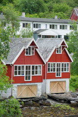Fisherman's houses in the port of Flam Norway