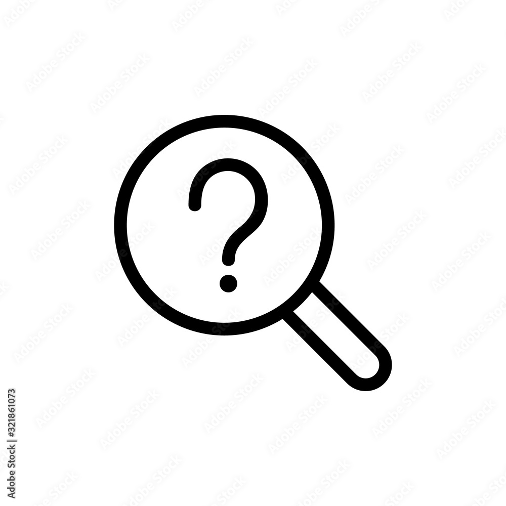 Poster questions and answers icon vector. thin line sign. isolated contour symbol illustration