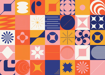 Brutalism Design Abstract Vector Pattern