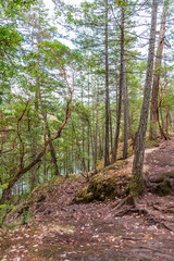 Mountain Trail in British Columbia, Canada. Rocky Background.