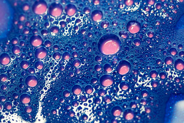 macro shot of colorful soap foam texture, abstract background