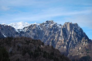 mountains in winter