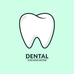 Dental or teeth vector icon or logo