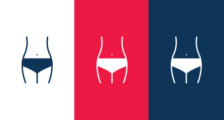 Women waist icon for web and mobile