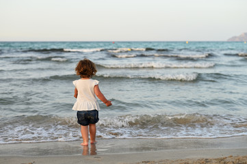 little girl on the beach