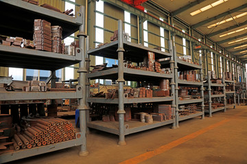 Metal parts on cargo shelves