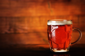 full beer mug with beer