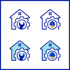 Engineer Logo Template Design Vector, Emblem or icon design concept, Creative Symbol, such us wrench, man and gear