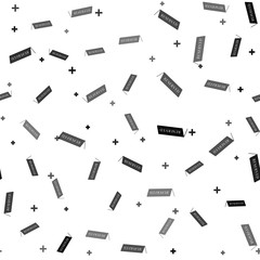 Black Reserved icon isolated seamless pattern on white background. Vector Illustration