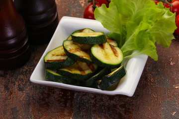 Vegan cuisine - grilled zucchini