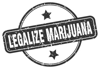 legalize marijuana stamp. legalize marijuana round vintage grunge sign. legalize marijuana