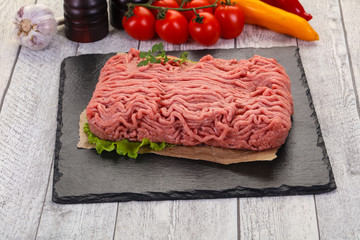 Raw turkey minced meat