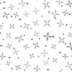 Black Arrows in four directions icon isolated seamless pattern on white background. Vector Illustration