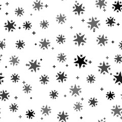 Black Star icon isolated seamless pattern on white background. Favorite, Best Rating, Award symbol. Vector Illustration