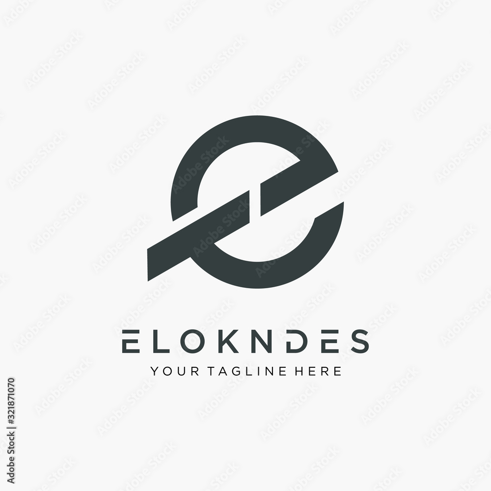 Poster initial letter et te motion logo design with speed element. symbol information data for technology d