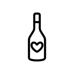 dating date meeting icon vector. Thin line sign. Isolated contour symbol illustration