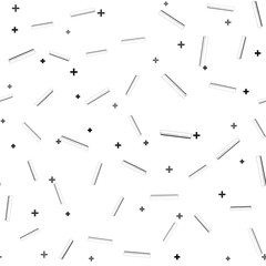 Black Ruler icon isolated seamless pattern on white background. Straightedge symbol. Vector Illustration