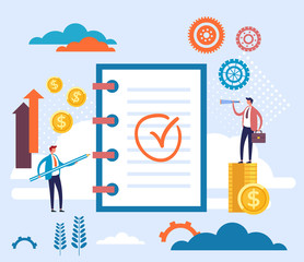 Small business start up concept. Vector flat cartoon graphic design illustration