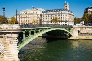 Pont Notre-Dame across Seine, Paris