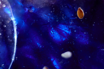 Abstract space background. A seed flies through the galaxy against the background of stars